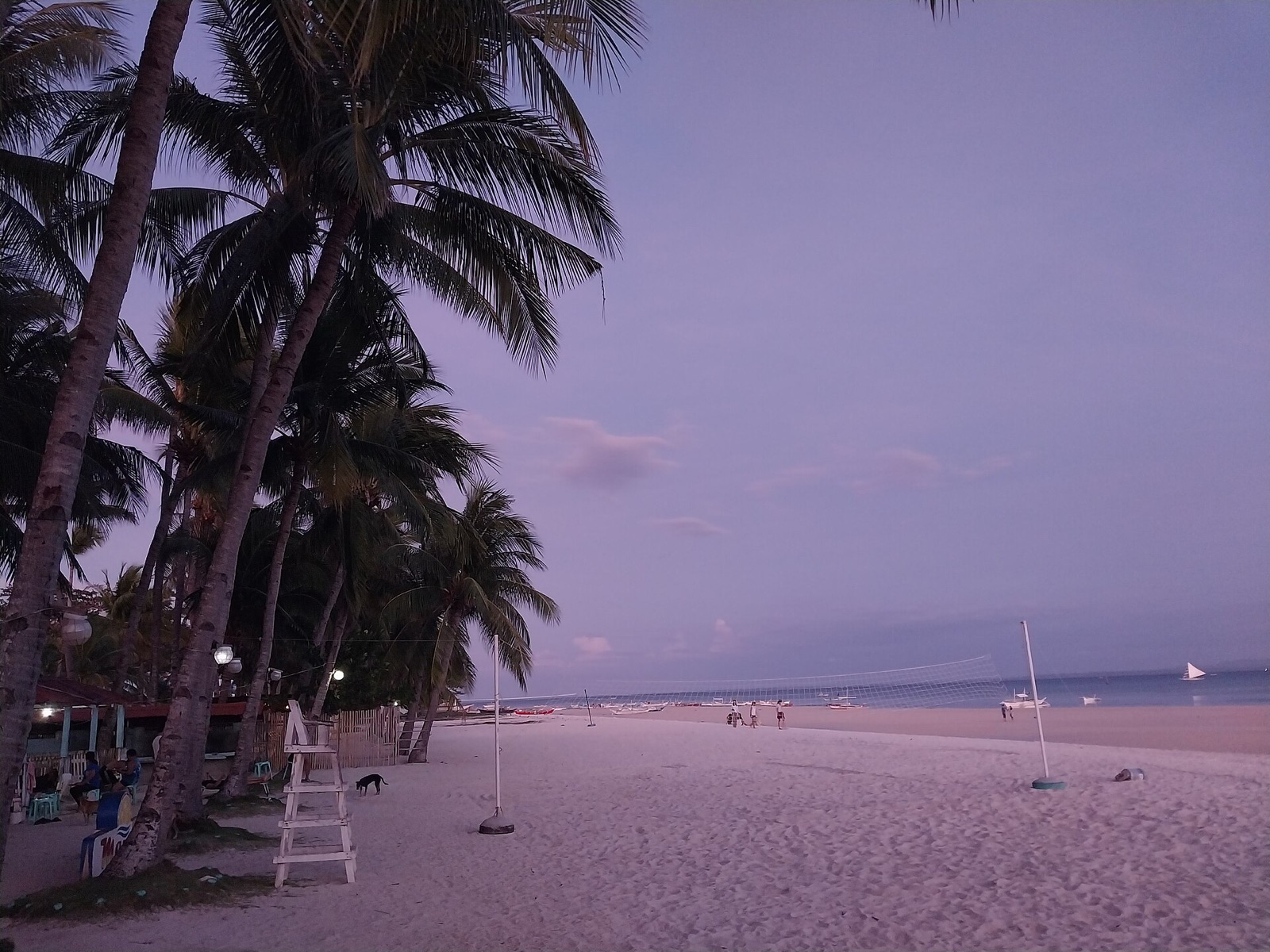 White sand and shallow turquoise water on the beach at Santa Fe, Bantayan Island